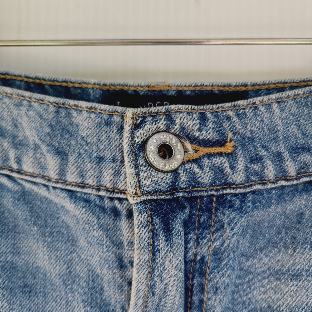 LUCKY BRAND high rise distressed lightwash denim pencil skirt - Picture 8 of 8